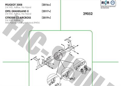 CİTROEN C5 AİRCROSS - OPEL GRANDLANDX - PEUGEOT 5008 - PEUGEOT 3008