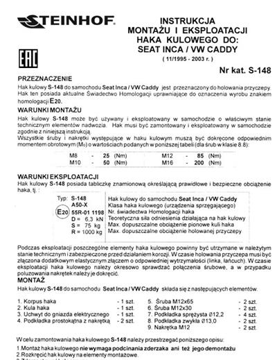 VOLKSWAGEN CADDY - SEAT İNCA