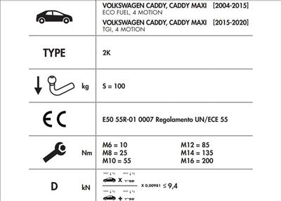 DİKEY SÖKTAK VOLKSWAGEN CADDY 