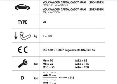 YATAY SÖKTAK VOLKSWAGEN CADDY 