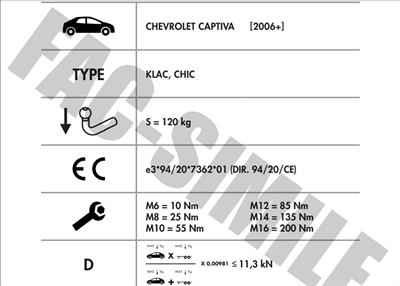 DİKEY SÖKTAK CHEVROLET CAPTİVA 