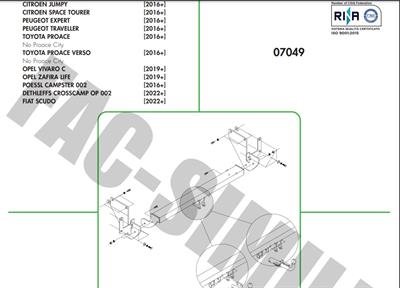 FİAT SCUDO - OPEL ZAFİRA - CİTROEN JUMPY - SPACE TOURER - PEUGEOT EXPERT - TRAVELLER - TOYOTA PROACE - PROACE VERSO 