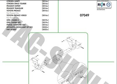 YATAY SÖKTAK FİAT SCUDO - OPEL ZAFİRA - CİTROEN JUMPY - SPACE TOURER - PEUGEOT EXPERT - TRAVELLER - TOYOTA PROACE - PROACE VERSO 