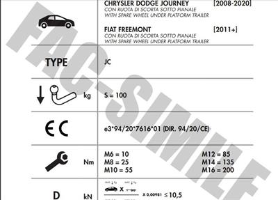 DİKEY SÖKTAK DODGE JOURNEY - FİAT FREEMONT 