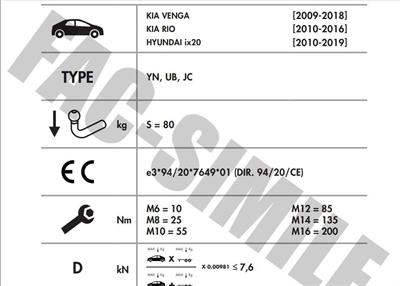 DİKEY SÖKTAK KİA RİO - VENGA - HYUNDAİ İX20 