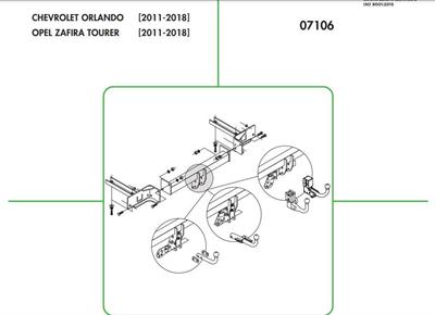 DİKEY SÖKTAK OPEL ZAFİRA - CHEVROLET ORLANDO