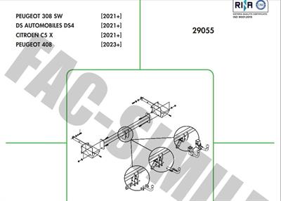 YATAY SÖKTAK PEUGEOT 308 SW  - 408 - CİTROEN C5 X - DS 4