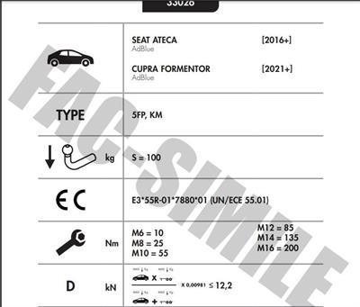 DİKEY SÖKTAK SEAT ATECA - CUPRA FORMENTOR TERRAMAR 