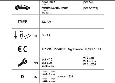 DİKEY SÖKTAK SEAT İBİZA - VOLKSWAGEN POLO