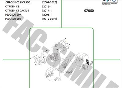 CİTROEN C3 - C4 CACTUS  - PEUGEOT 207 - 208 