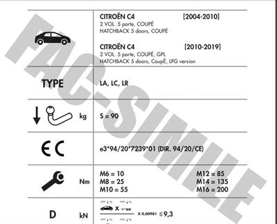 YATAY SÖKTAK CİTROEN C4 - DS4