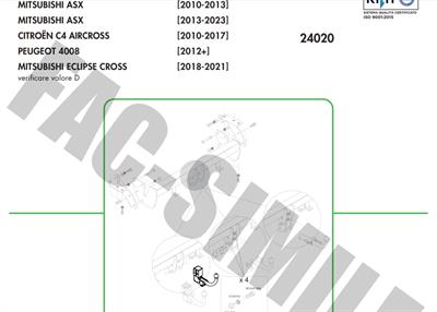 CİTROEN C4 - 4008 - MİTSUBİSHİ ASX - ECLIPSE CROSS