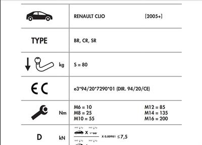 RENAULT CLİO 3  YATAY SÖKTAK
