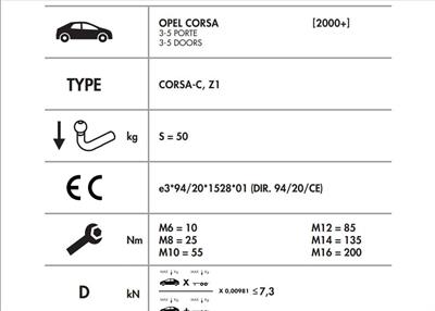 YATAY SÖKTAK OPEL CORSA C