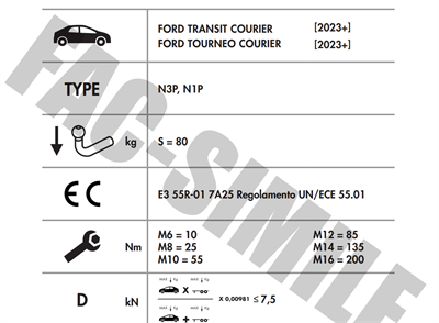 YATAY SÖKTAK FORD COURİER yeni 2024
