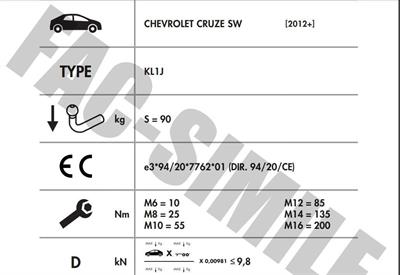 DİKEY SÖKTAK CHEVROLET CRUZE