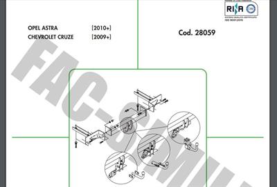 DİKEY SÖKTAK OPEL ASTRA - CHEVROLET CRUZE 