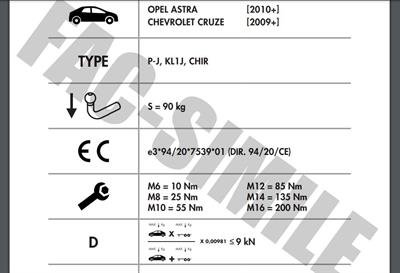 YATAY SÖKTAK OPEL ASTRA - CHEVROLET CRUZE 