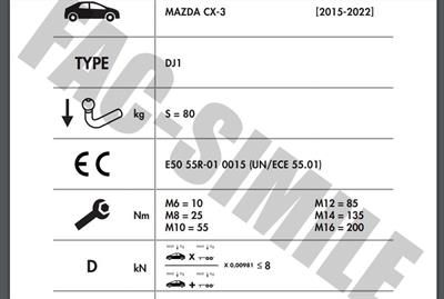 MAZDA CX-3 DİKEY SÖKTAK