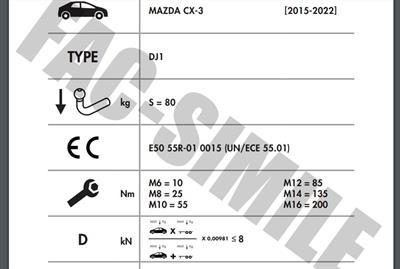 MAZDA CX-3 YATAY SÖKTAK