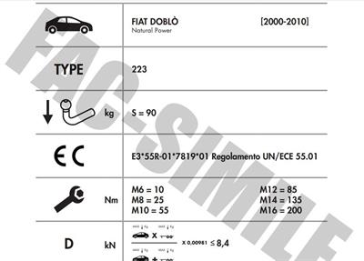 DİKEY SÖKTAK FİAT DOBLO 2000-2010 ARASI 