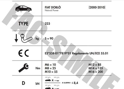 YATAY SÖKTAK FİAT DOBLO 2000-2010 ARASI 