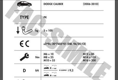 DİKEY SÖKTAK DODGE  CALIBER