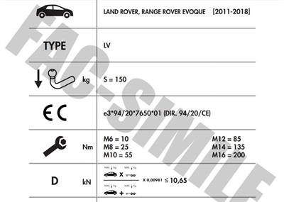 DİKEY SÖKTAK LAND ROVER EVOQUE