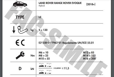 DİKEY SÖKTAK LAND ROVER EVOQUE