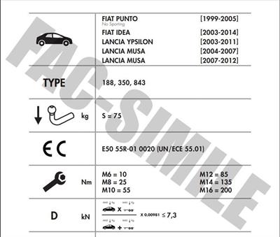 DİKEY SÖKTAK FİAT İDEA - PUNTO - LANCIA MUSA - YPSİLON
