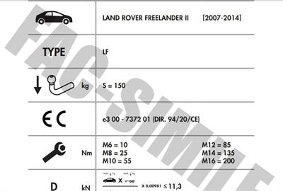 YATAY SÖKTAK LANDROVER FREELANDER 2 