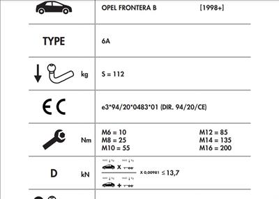 YATAY OPEL FRONTERA B