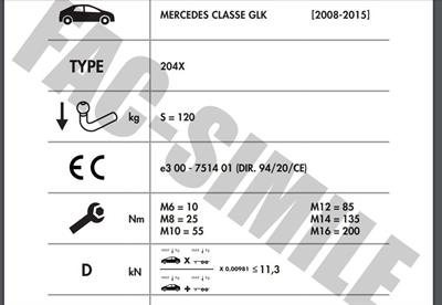 YATAY SÖKTAK MERCEDES GLK