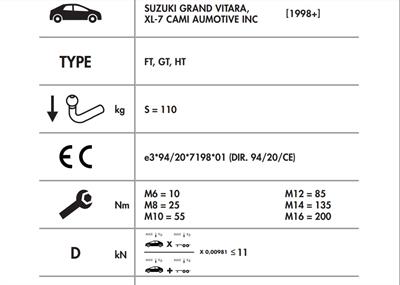 YATAY SÖKTAK SUZUKİ GRAND VİTARA