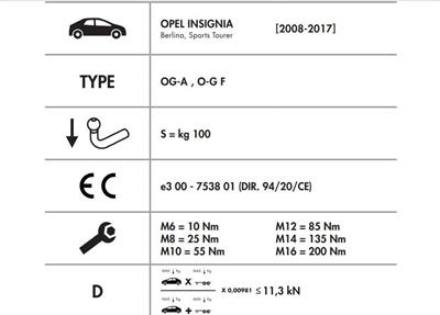 DİKEY SÖKTAK OPEL İNSİGNİA