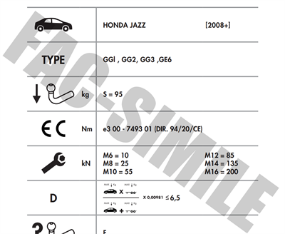 YATAY SÖKTAK HONDA JAZZ