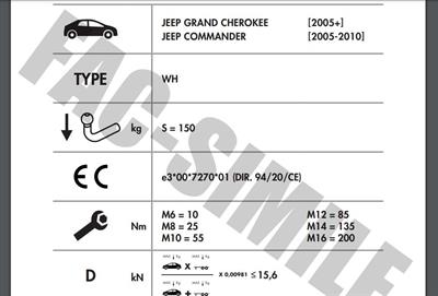 JEEP COMMANDER - GRAND CHEROKEE YATAY SÖKTAK