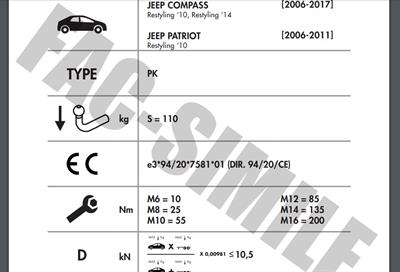 JEEP COMPASS - PATRİOT YATAY SÖK TAK 