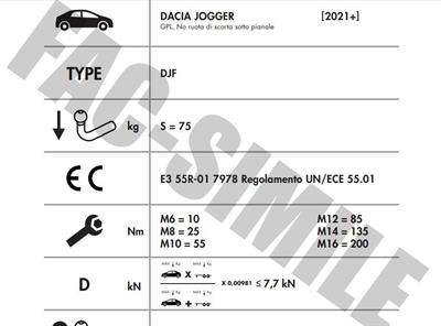 DİKEY SÖKTAK DACİA JOGGER