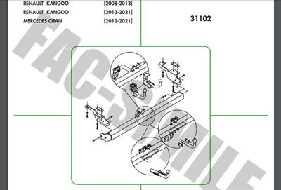 DİKEY SÖKTAK MERCEDES CITAN - RENAULT KANGOO