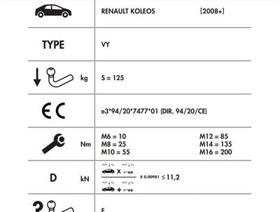 DİKEY SÖKTAK RENAULT KOLEOS