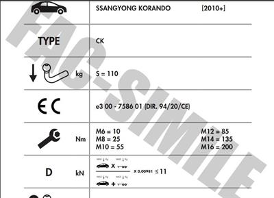 SSANGYONG KORANDO DİKEY SÖKTAK