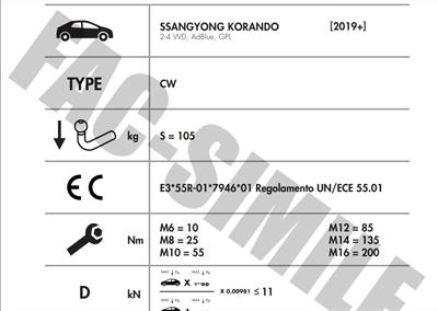 SSANGYONG KORANDO - TORRES