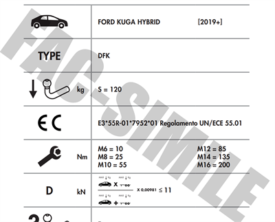 DİKEY SÖKTAK FORD KUGA III HYBRİT 