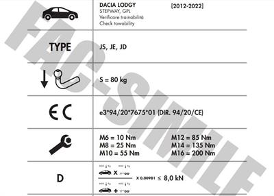 DİKEY SÖKTAK DACİA LODGY - LODGY STEPWAY