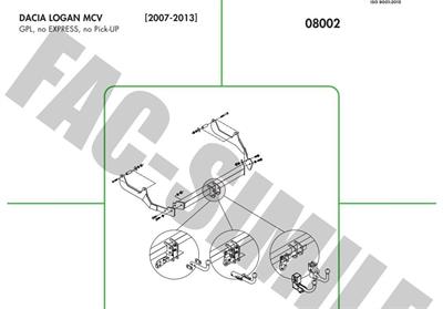DİKEY SÖKTAK DACİA LOGAN MCV 2007-2013
