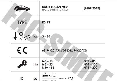 DACİA LOGAN MCV 2007-2013