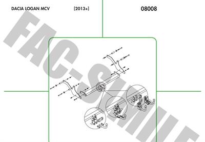 YATAY SÖKTAK DACİA LOGAN MCV 20013-2020 