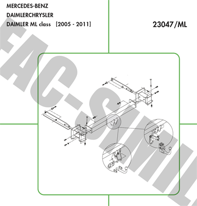 DİKEY SÖKTAK MERCEDES  ML (2005-2011)