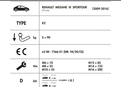 YATAY SÖKTAK RENAULT MEGANE